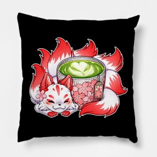 Matcha Kitsune Pillow