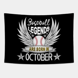 Baseball Legends Are Born In October Tapestry