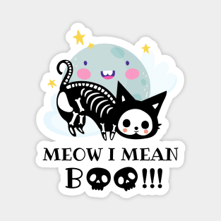 Meow i mean boo, cat halloween, cat lover Magnet