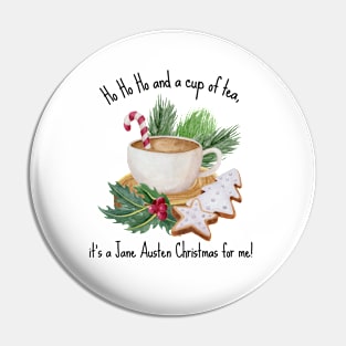 Jane Austen Christmas - cute tea text Pin