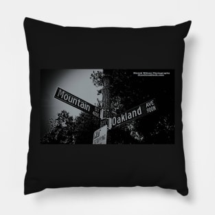 Mountain & Oakland #RAIDERNATION BLACK Theme Pasadena, CA Pillow