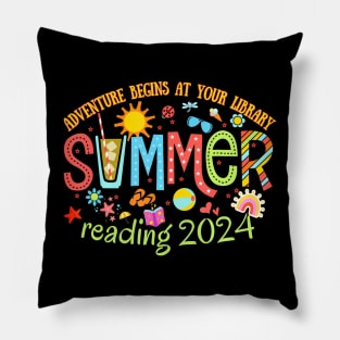 Adventure Begins at Your Library Summer Reading Program 2024 Pillow