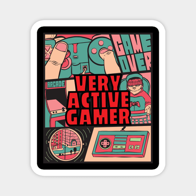 Active Gamer Magnet by Imaginariux