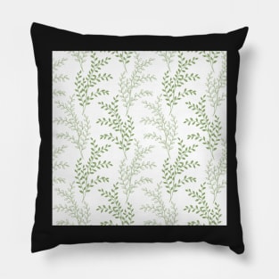 Spring leaves watercolor print seamless allover Pillow