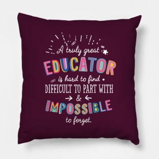 A truly Great Educator Gift - Impossible to forget Pillow