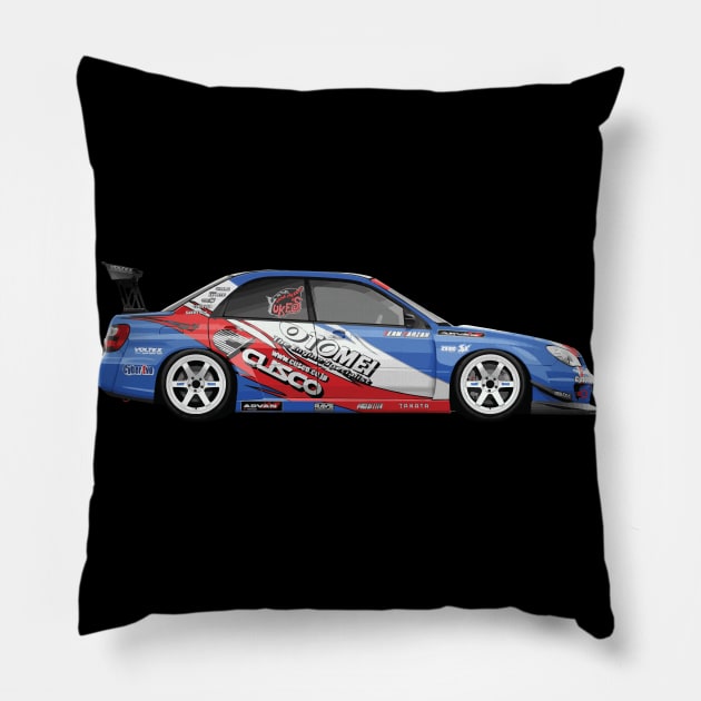 HAWKEYE STI CUSCO GDB Time Attack Car Word Pillow by cowtown_cowboy