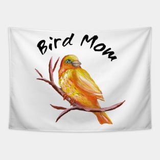 Canary Bird Mom - Black Text Tapestry