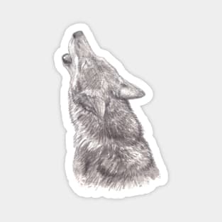 Howling Wolf - Inktober Magnet