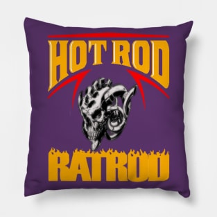 Hot Rod vs Rat Rod Pillow