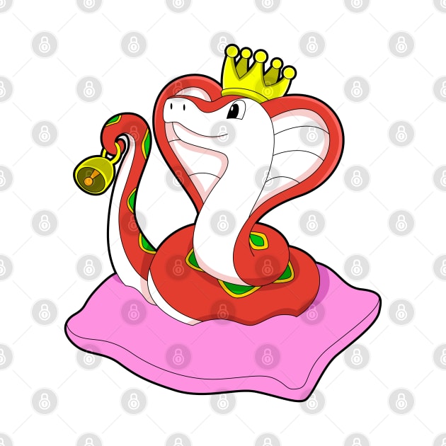 Snake as King with Crown by Markus Schnabel