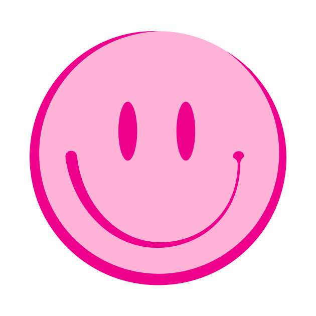 hot pink smiley face sticker by YUSRIL11