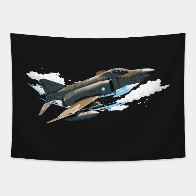 F4 Phantom Airforce Pilot Veteran Gift Tapestry by woormle