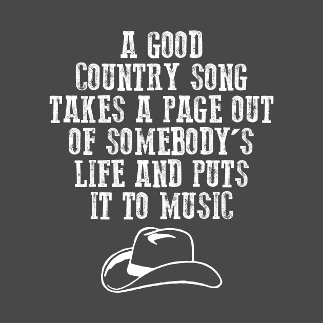 Good Country Song Page Somebody’s Life Music Gift by DigitalNomadTees