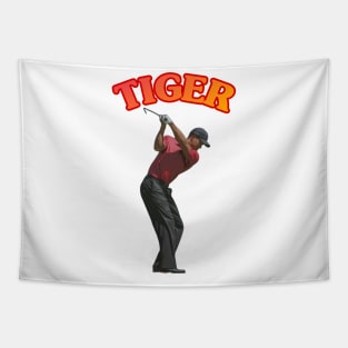 Tiger Woods Golf Swing Tapestry