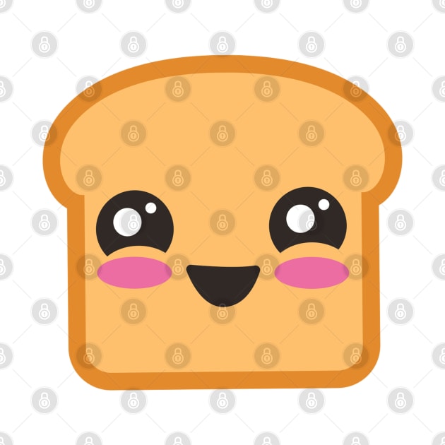 Cute Kawaii Bread Slice by MajorCompany