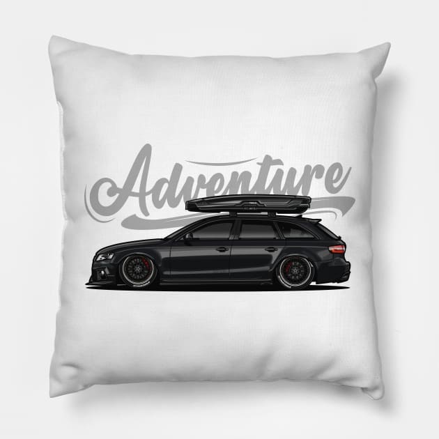 RS6 Avant - Touring Mode (Black) Pillow by Jiooji Project