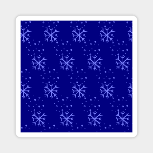 Blue snowflakes. Christmas winter Magnet