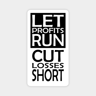 Winning Trader Mindset Quote: Minimalist Typography Magnet