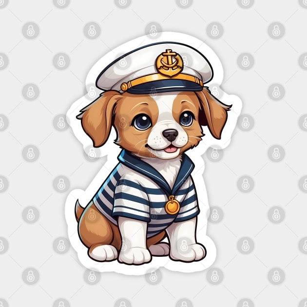 Cute Sailor Puppy Magnet by Leon Star Shop