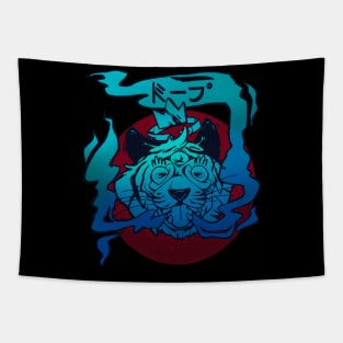 3 Eye Tiger Tapestry