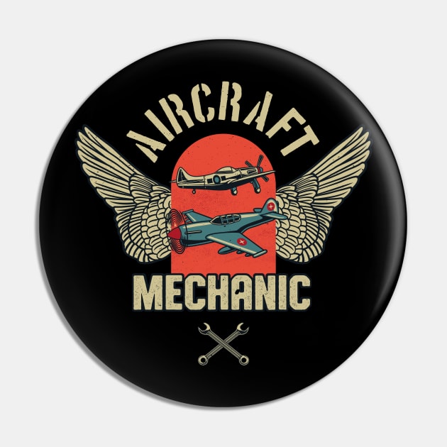 Aircraft Mechanic Aviation Aeromechanics Pin by Foxxy Merch