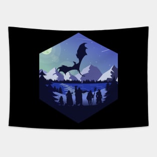 Adventure Party Dragon D20 Tapestry