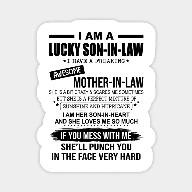 Proud Son In Law - Gift for Son In Law Magnet by lostbearstudios