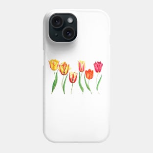 colorful tulips Phone Case