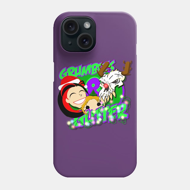 Grumbles & Glitter Christmas Phone Case by crowjandesigns