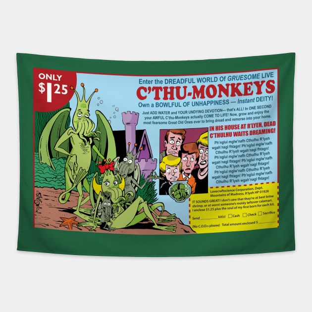 C'thu-Monkeys Tapestry by Stegelin