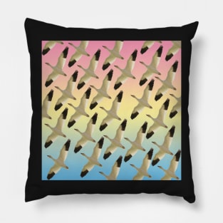 Snow Geese on the Rainbow Pillow