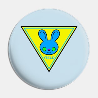 Bunny Yield Sign 1 Pin