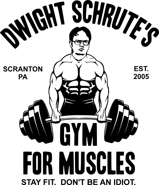 Dwight Schrute's Gym For Muscles Kids T-Shirt by Bigfinz