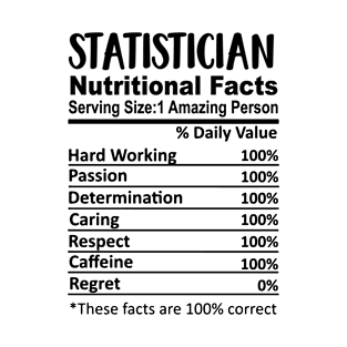 Statistician Nutrition Facts Funny T-Shirt