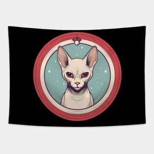 Sphynx Cat Xmas Ornament, Love Cats Tapestry