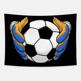 Goalkeeper gloves Soccer ball Tapestry