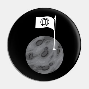 Mochimo flag on the Moon Pin