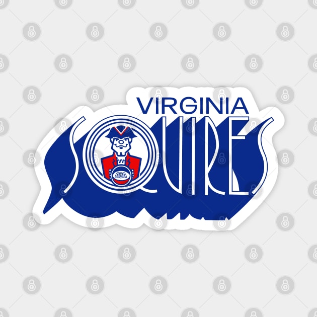 Defunct Virginia Squires ABA Basketball 1972 Magnet by LocalZonly