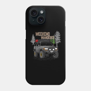 Toyota Land Cruiser Weekend Wanderer - Grey Toyota Land Cruiser for Outdoor Enthusiasts Phone Case