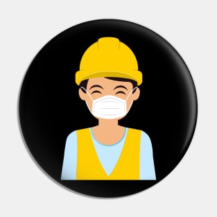 engineer wearing mask Pin