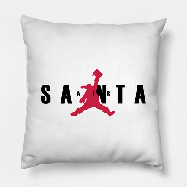 Santa Clause Jump Pillow by Badgirlart