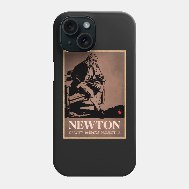 Sir Isaac Newton Apple Gravity Phone Case by labstud