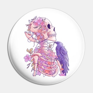 Skeleton floral Pin