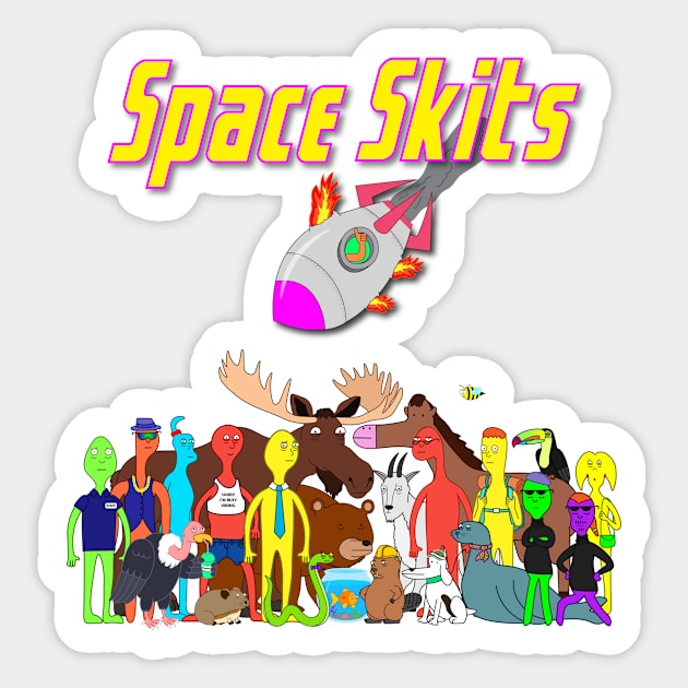 Space Skits characters! - Space Skits - Sticker | TeePublic