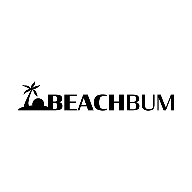 Beach Bum: Island (Black) by Long Legs Design