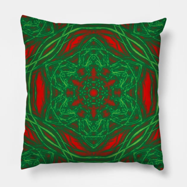 Kaleidoscopes of Christmas stars Pillow by hereswendy