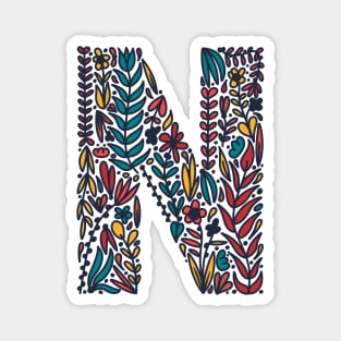 Tropical Letter N Magnet