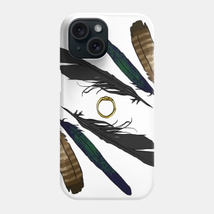 feathers with a ring Phone Case