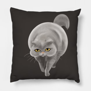 Big grey cat Pillow