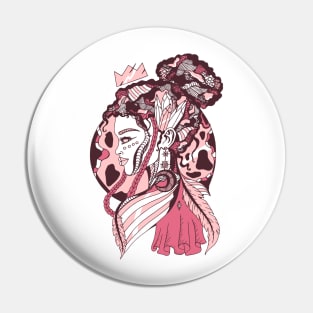 Pink and White Beauty Queen Pin